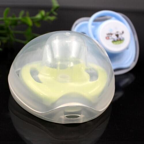Portable Infant Newborn Baby Pacifier Case Box Nipple Shield Case Pacifier Holder Storage Box Soother Container Holder Pacifier