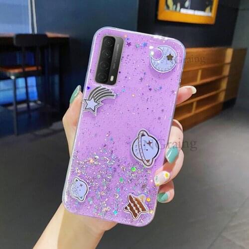Phone case Huawei P Smart 2021 Glitter Star Space TPU Transparent Soft Cover Huawei P Smart 2021 Casing