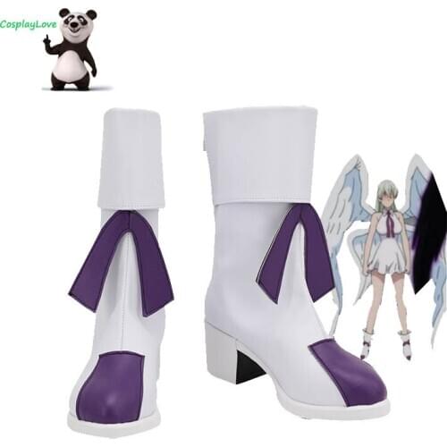 CosplayLove The Seven Deadly Sins: Kamigami No Gekirin Elizabeth Liones White Cosplay Shoes Long Boots Leather Custom Made