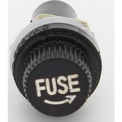 5pcs/lot 5*20mm glass fuse holders 5x20 black insurance tube socket fuse holder for 5*20 insurance Panel Mount Fuse Holder