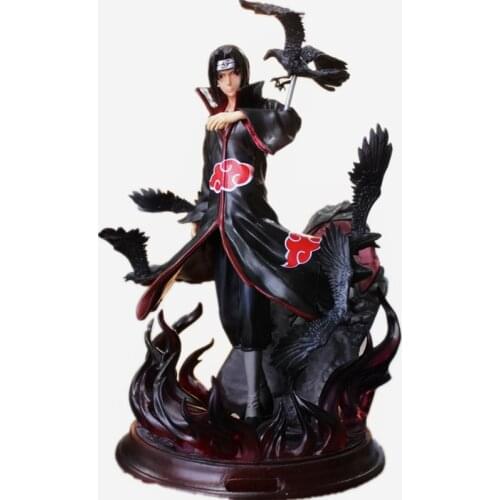 Naruto Crow Sasuke Brother Uchiha Itachi PVC Action Doll Shippuuden Anime Model Statue Collection Figure Doll Holiday Gift
