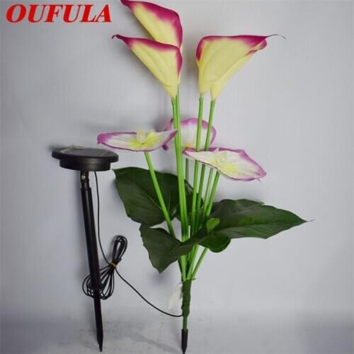 Hongcui Solar Outdoor Garden Lawn Light Lotus Horseshoe Simulation Ground Light LED Landscape Light Decoration