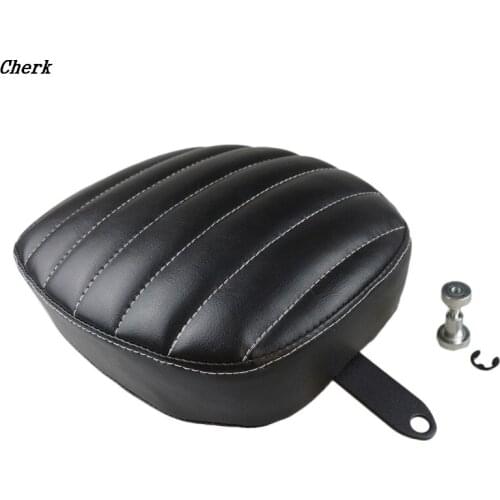 New Black Motorcycle Passenger Rear Seat Pad Leather Pillow for Harley Sportster XL 1200 883 72 48 Forty-eight 2010-2015
