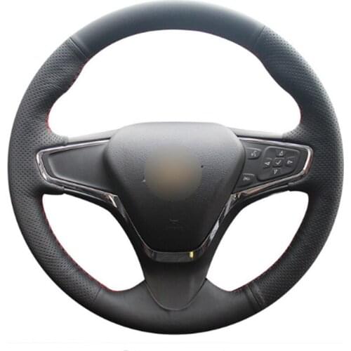 Top Micro Fiber Leather Steering Wheel Hand-stitch on Wrap Cover For Chevrolet Cruze 2015 Volt 2016 2017
