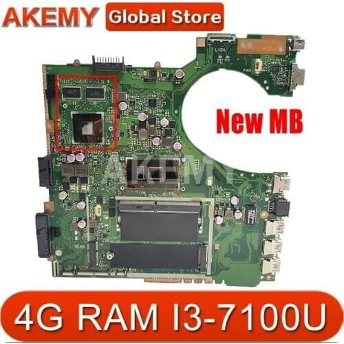 Akemy P2440UQ MB._4G/I3-7100U (V2G) MainBoard For ASUS P2440UQ P2440UB P2440U Laptop Motherboard 90NX0180-R00050