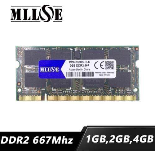 MLLSE 1gb 2gb 4gb ddr2 667 pc2-5300 sdram laptop, ddr2 ram 2gb 667mhz pc2-5300s sodimm notebook, memoria ram ddr2 667 mhz 2gb 2g