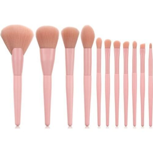11 Makeup Brushes Set Foundation Brush Foundation Brush Fan-shaped Brush Eyebrow and Eyelash Makeup Brush Makeup Brush Set