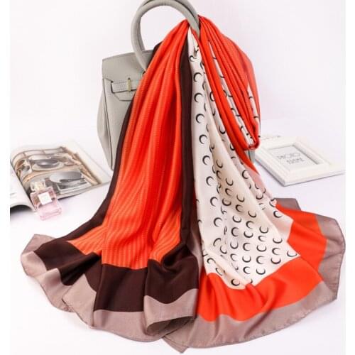 New Summer Letter Print Silk Scarves Fashion Dustproof Handkerchief Luxury Travel Beach Towel Popular 180X90CM Sunscreen Shawls