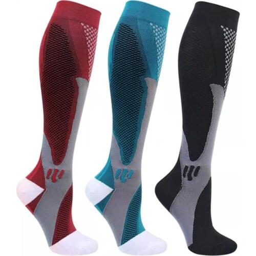 New Compression Socks Graduated Atheletic Magic Compression Elastic Socks Soccer Football Socks Outdoor Sports Riding Socks