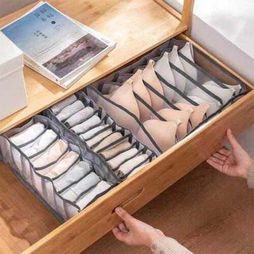 6/7/11 Girds Underwear Bra Organizer Storage Box Drawer Closet Organizers Divider Boxes For Underwear Scarves Socks Bra