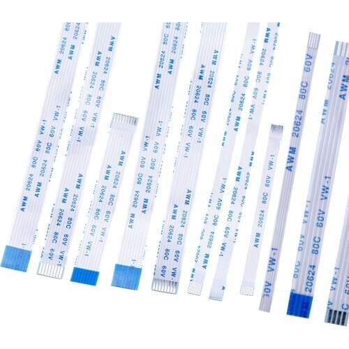 10PCS Flat Flexible Cable FFC FPC LCD Cable AWM 20624 80C 60V VW-1 Pitch 0.5 1.0MM 4P 6 8 10 12 14 16 18 20 24 26 30 32 34 40Pin