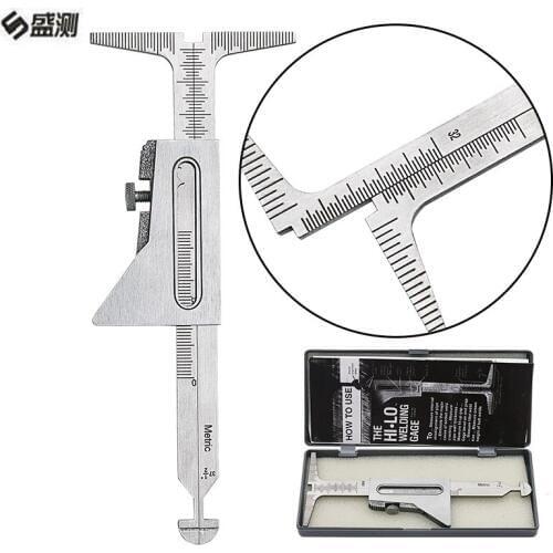 Welding Inspection Ruler Professional Stainless Steel Welding Gauge Test Ulnar Welder Inspection 0-30 mm/0.1mm Measurement D1034