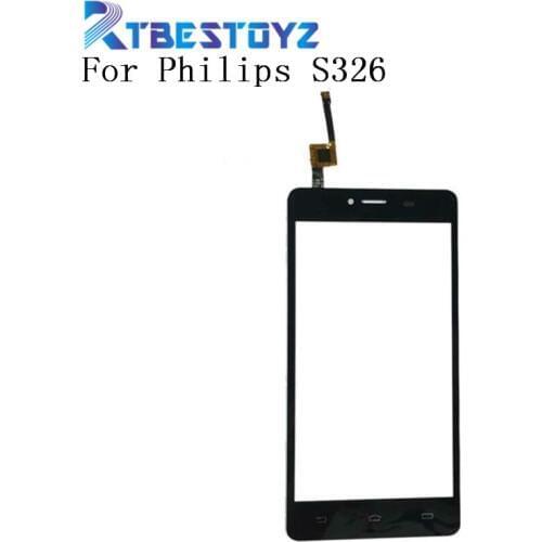 RTBESTOYZ Mobile Phone Front Glass Touch Screen Digitizer For Philips S326 Touchscreen Touchpad Touch Panel Lens Sensor