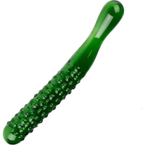 Glass Wand Anal Plug Crystal Cucumber Butt Plug Glass Anal Dildo Prostate Massager Sex Toy for Male Female Masturbation