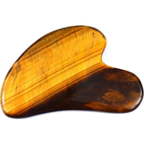 Tiger Eye Face Gua Sha Tool Skin Care Body Eye Natural Crystal Mineral Stone Massager Health Beauty Lifting And Firming