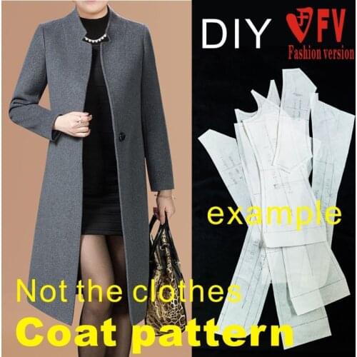 Pattern Making Womens Coat Pattern Windbreaker 1:1 Garment Sewing Drawing BFY-167