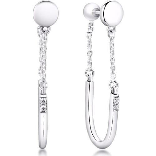 Luminous Dangle Earrings 100% 925 Sterling-Silver-Jewelry Free Shipping
