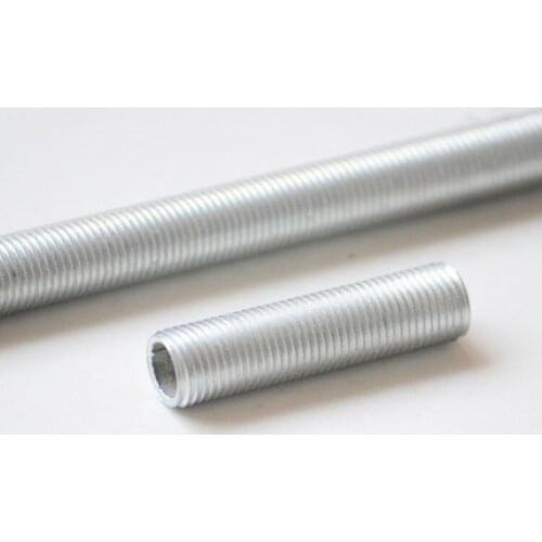 1pcs M16 Steel galvanized hollow lamp light bolt screw full threaded pole ceilling light hanging 140/150/200mm length