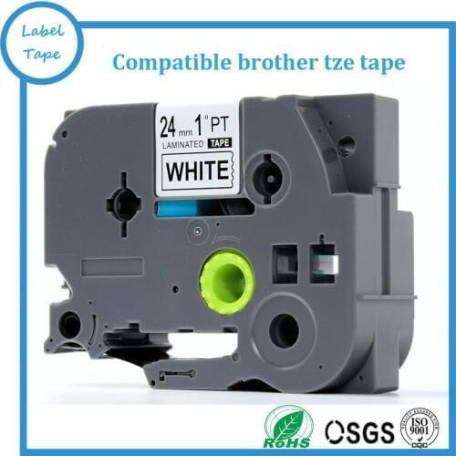 2PCS/lot Compatible Brother P-TOUCH TZe-251 TZ-251 24mm Black on White laminated TZ label tape
