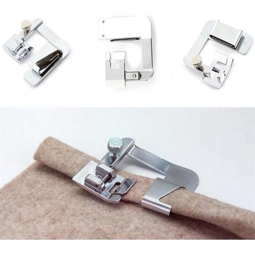 3pcs/set Rolled Hem Sewing Machine Foot 3 Size Presser Foot Set for Sewing Machines Brother Singer Sewing Machine Accessories