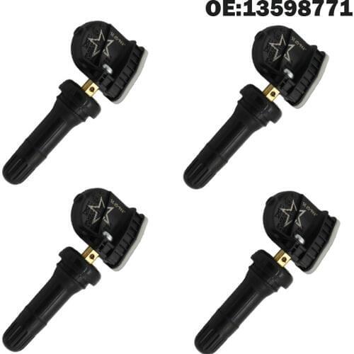 4 PCS Car TPMS Sensor Tyre Tire Pressure Sensor 13598771 for Chevy Malibu Buick for Cadillac EV6T-1A180-DB EV6T-1A180-CB