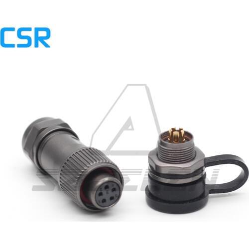 ST12 series 5 pin Screw waterproof connector male female , M12 Aviation Plug Connector Waterproof ip67