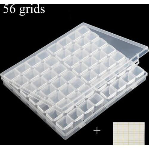 56 slots diamond painting accessories box,diamond painting 5d holder storage,broderie diamant,case cross stitch sewing Tools