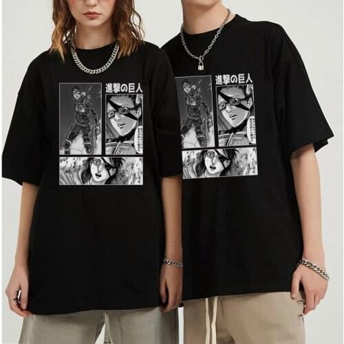 Anime Attack on Titan Giant T Shirt Harajuku Hot Sale Manga Print Tops Women Men Casual Streetwear Summer Fashion Camisetas