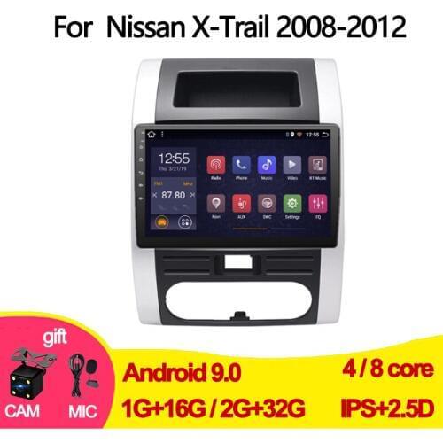 10.1" Android 9.0 car radio for Nissan X-Trail 2008-2012 car multimedia viedo player gps navigation system audio stereo no 2 din