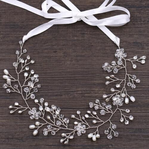 Shinny Crystal Bridal Wedding Crowns Head Piece Bride Headdress Headband Hair Band Flower Leaf Women Party Jewelry Accessories