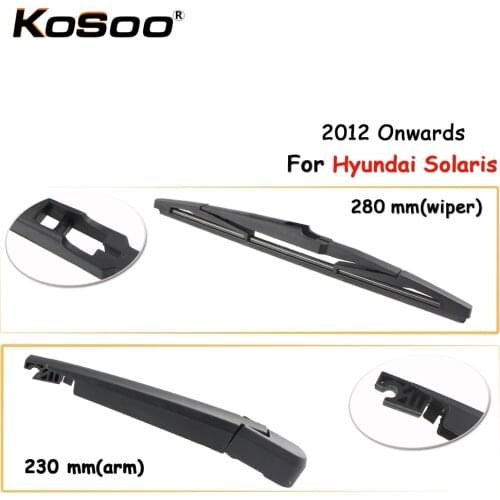 KOSOO Auto Rear Car Wiper Blade For Hyundai Solaris,280mm 2012 Onwards Rear Window Windshield Wiper Blades Arm,Car Accessories
