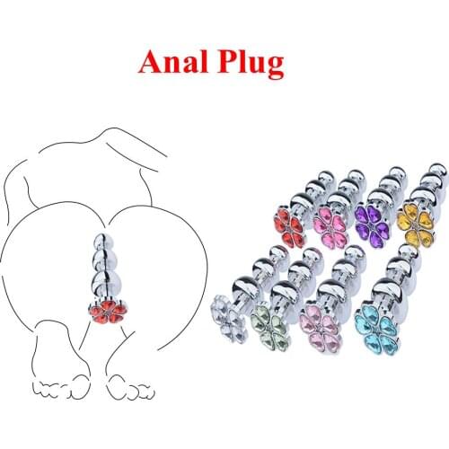 Flower Shape Anal Plug Stainless Steel Silver Mushroom Head Removable Butt Plug Stimulator Anal Sex Toys Prostate Massager