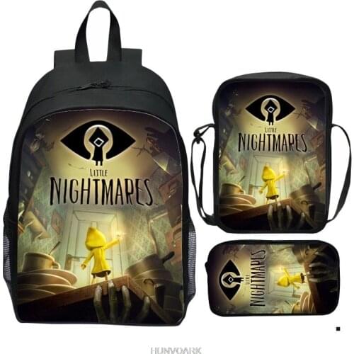 Games Little Nightmares School Bags For Girls Boys Kids School Backpack 3pcs/set Children Schoolbags Orthopedic Girls Mochilas
