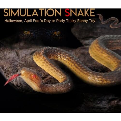 Simulation Rubber Snake Fake Artificial Rubber Faux Snake Model Toy Snake Fake Animal Gift Halloween Costume Party Supplies