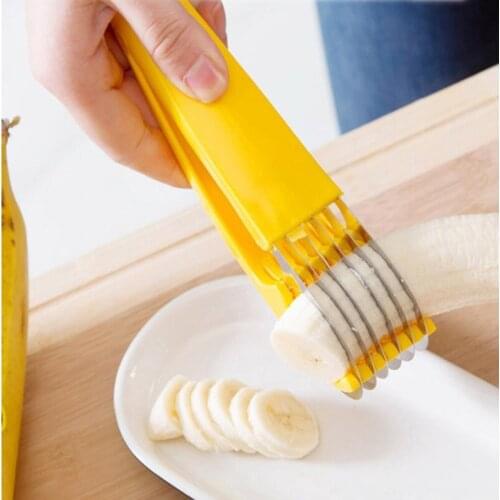 Kitchen Accessories Banana Slicer Chopper Fruit Cutter Cucumber Salad Vegetable Peeler New Cooking Tools Home Creative Gadgets