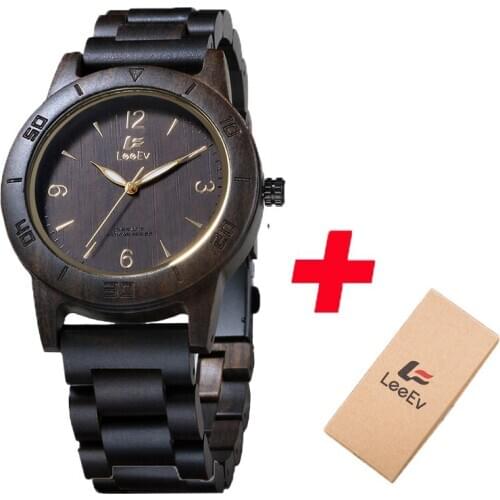 Men Wooden Quartz Wristwatch Natural Raw Wood Sandal Mens Casual Business Bracelet Man Husbands Gift Wooden Watch Male Bangle