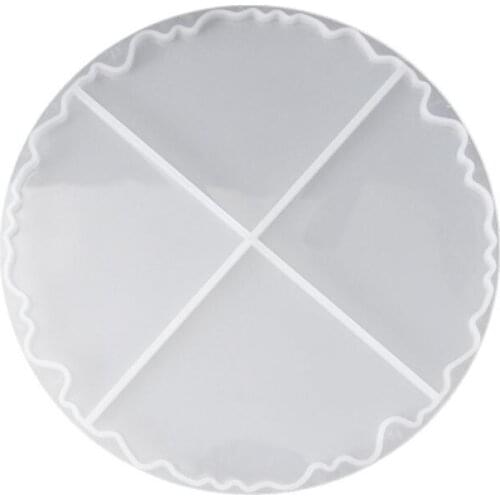 N7MF 2Pcs Silicone Interlocked Coaster Mold Irregular Cup Bowl Mats Epoxy Resin Molds