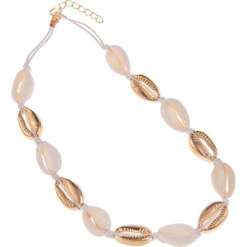 Natural Shell Alloy Shell Necklace Bracelet Footchain Summer Beach Accessories Ladies Gift Necklace Bracelet Footchain