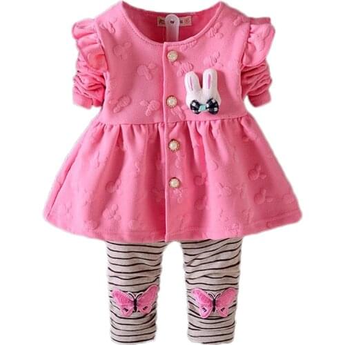 2020 new girls suit spring and autumn new baby cotton two-piece suit 3 months-3 years old