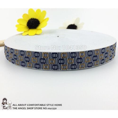 NEW wholesale 3/4'' 20mm Wide Fashion Geometric Woven Jacquard Ribbon Dog Collar Ruban Accessories DTY Tape 10yards