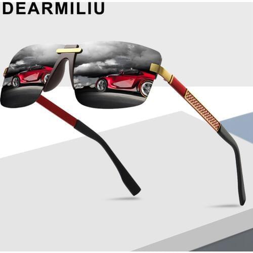 DEARMILIU 2020 luxury Mens Polarized Sunglasses Women Big Square Driving Eyewear Sun Glasses Goggle UV400 Gafas De Sol For Men