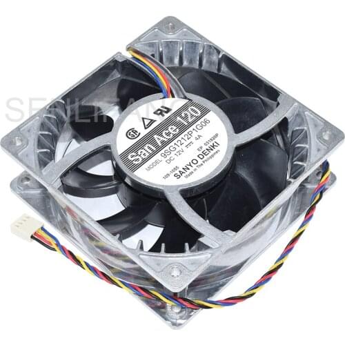Original For SANYO 9SG1212P1G06 DC 12V 4A 120*120*38mm Four Wires Square Cooling Fan