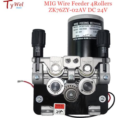 MIG Wire Feeder ZK76ZY-02AV DC 24V Welding Wire Feeding Assembly 80W 2-18m/min for Arc MAG Welding Machine