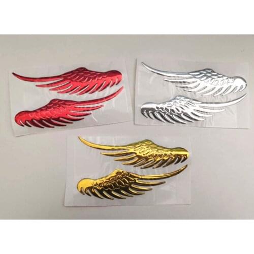 WL 5/10/20pcs Car-styling Car Sticker PVC Soft 3D Waterproof Angel Fairy Wings Auto Truck Logo Emblem Badge Decal Decoration