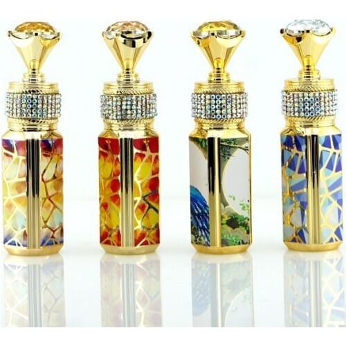 12.1 Empty Ice crack Lipstick Tube with diamond-mounted 20pcs