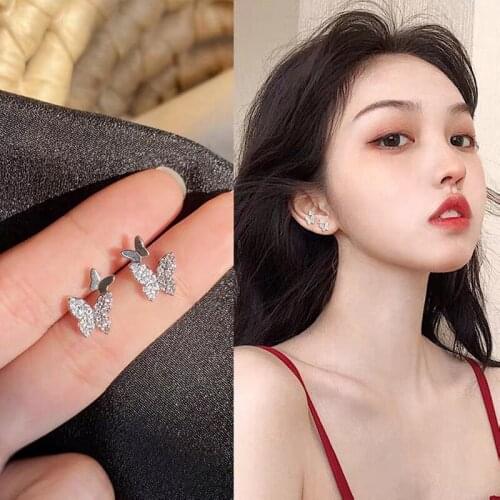 SOHOT New Arrived Wholesale Butterfly Series Women Stud Earrings Chic Trendy Tiny Hiphop For Female Party Jewelry Brincos