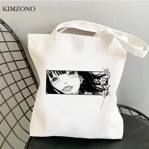 Kakegurui shopping bag handbag canvas cotton eco bag sacola woven grab