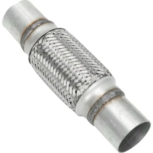 Exhaust Flex Pipe Stainless Steel Double Braid 2 X 6 Inch with Ends 10 Inch Long