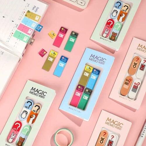 100 Sheets Magic Memo Pad Tearable Waterproof Office Sticky School Stickers Self-stick Paper Stationery Note Kawaii Bookmar U5L9