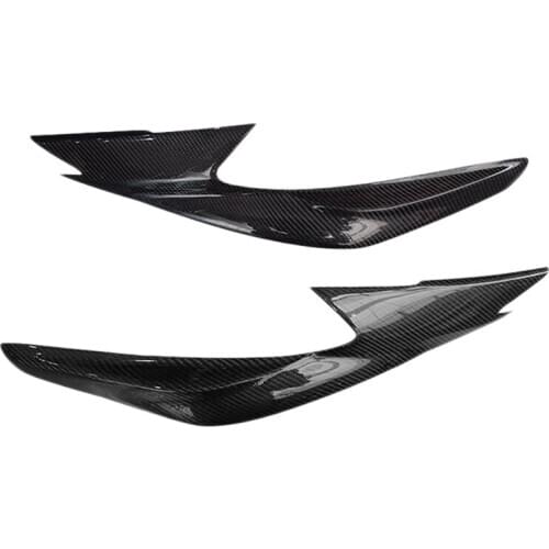 2pcs Car Carbon Fiber Headlight Eyebrow Eyelid Trim Cover Fit For Nissan Altima 2016 2017 2018 Accessories